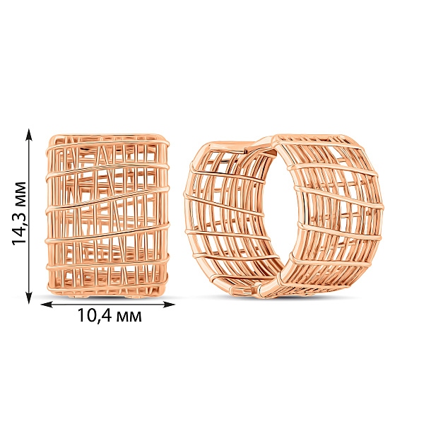 Серьги из красного золота (арт. 111280) – изображение 4