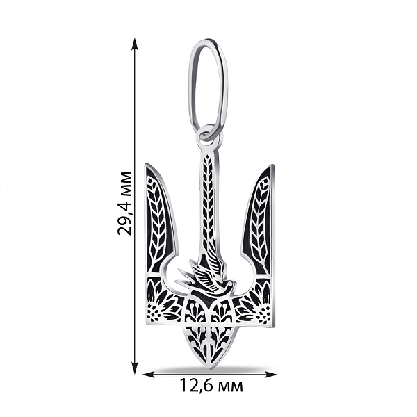 Серебряный кулон подвес Тризубец (арт. 7903/А001/10пю) – изображение 2