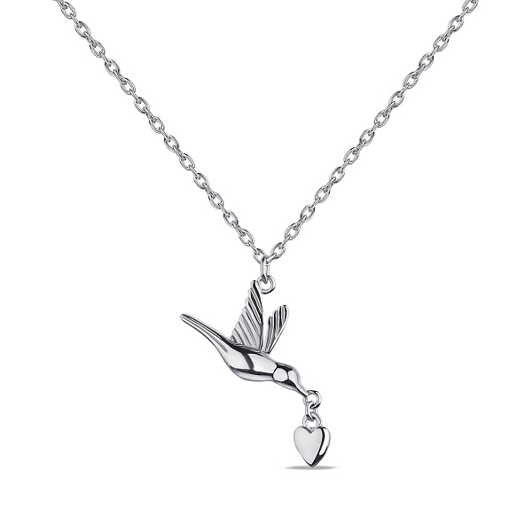 Серебряное колье Птица с подвеской (арт. 7507/КЛ2/3000Ш-48) – изображение 1