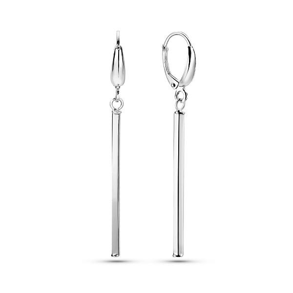 Сережки з білого золота з підвіскою (арт. 1091629б) – зображення 1