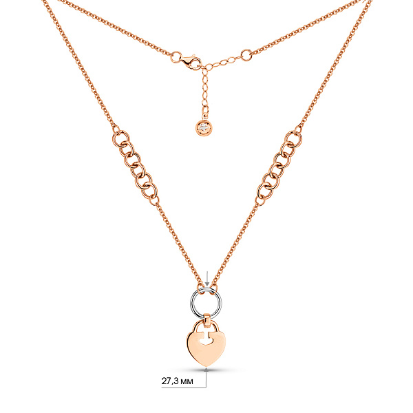 Колье из комбинированного золота (арт. 352892кб) – изображение 4