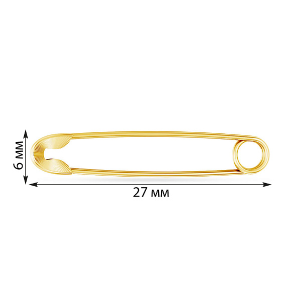 Золота шпилька з алмазною гранню (арт. 360012жа) – зображення 2