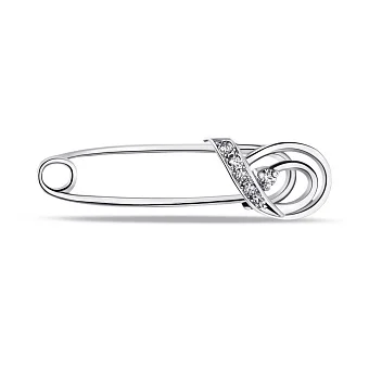 Булавка из серебра с фианитами (арт. 7511/7110-р)