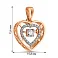 Підвіска Сердечко з золота з танцюючим діамантом (арт. 3109502201) – зображення 4