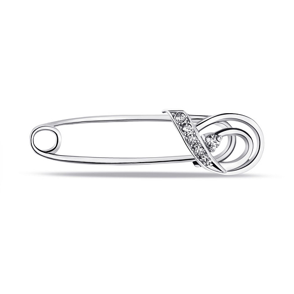 Булавка из серебра с фианитами (арт. 7511/7110-р) – изображение 1