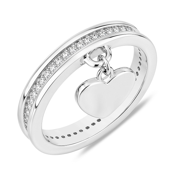 Серебряное кольцо Сердце (арт. 7501/8590) – изображение 1