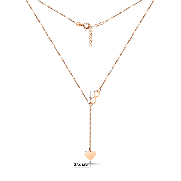 Золотое колье Сердечко (арт. 352759) – изображение 3