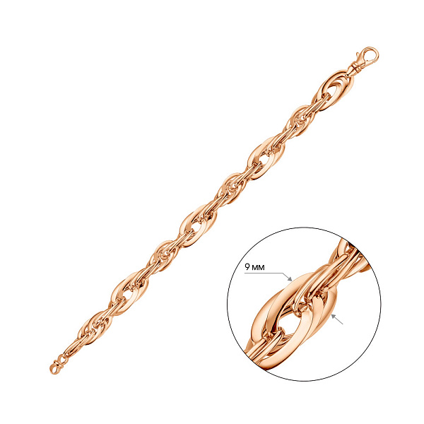 Браслет из красного золота без камней (арт. 323223) – изображение 2