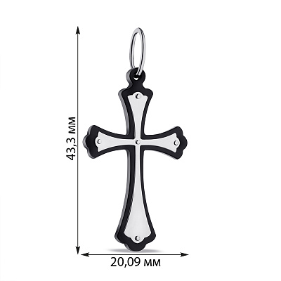 Підвіска-хрестик зі срібла (арт. 7503/3203о)