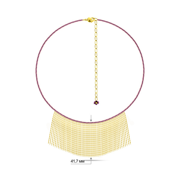 Колье Francelli из желтого золота с подвесками (арт. 352360жф) – изображение 5