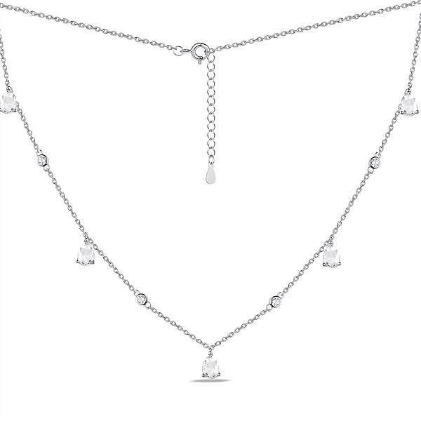 Срібне кольє з фіанітами (арт. 7507/1712) – зображення 2