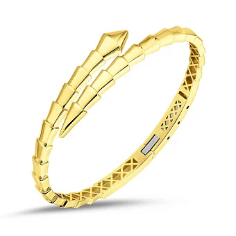 Жорсткий браслет з жовтого золота Змія (арт. 326863ж)