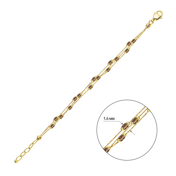 Браслет Francelli з жовтого золота (арт. 326423жкр) – зображення 4