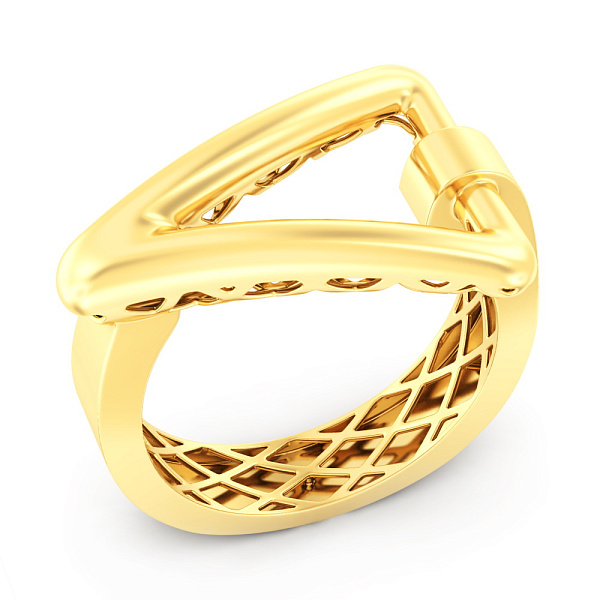 Кольцо Треугольник из желтого золота (арт. 141332ж) – изображение 1