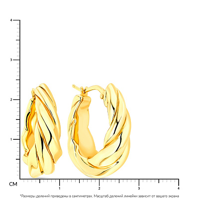 Серьги кольца Francelli из желтого золота (арт. е108246/20ж)