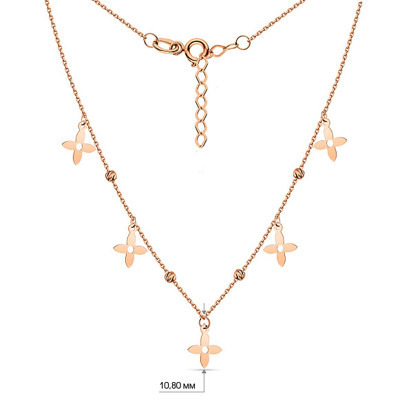 Кольє з червоного золота з підвісками (арт. 352084) – зображення 2