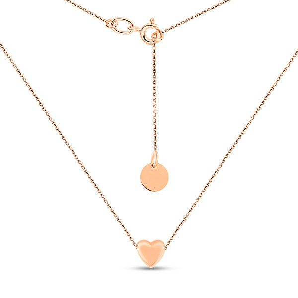 Колье Сердечко из красного золота (арт. 360157) – изображение 2