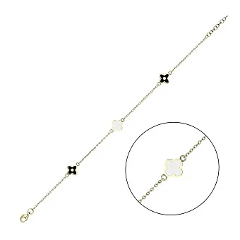 Браслет из желтого золота с эмалью (арт. 324098жебчн)