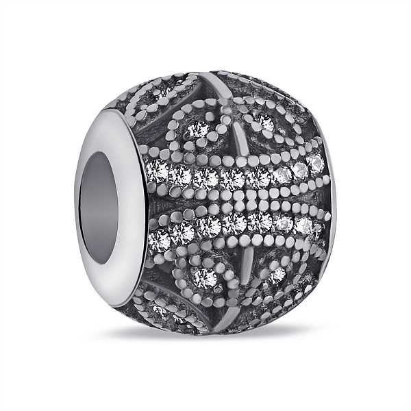 Серебряный шарм Веточка с фианитами (арт. 7903/П5Ф/7049) – изображение 1