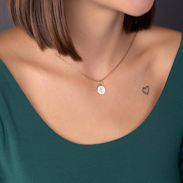 Золотий підвіс Лев (арт. 424739лв) – зображення 2