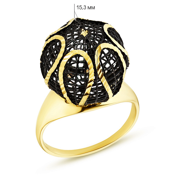 Золота каблучка Francelli (арт. 154710жч) – зображення 2