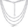 Серебряное многослойное колье (арт. 7507/2228) – изображение 2
