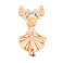 Золотая брошь «Девочка» с фианитом (арт. 360079) – изображение 1
