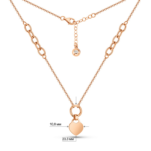 Колье из красного золота Сердечко (арт. 352673) – изображение 4