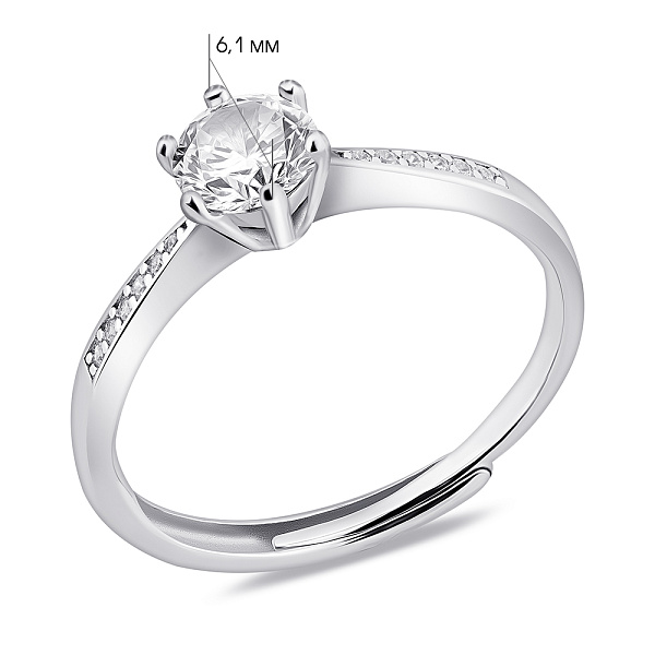 Серебряное кольцо с фианитами (арт. 7501/8060) – изображение 2