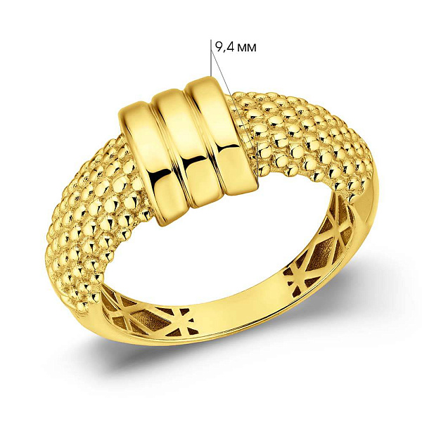 Золота каблучка без каменів (арт. 156721ж) – зображення 5