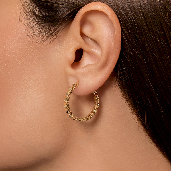 Серьги-кольца из желтого золота (арт. 1091824/20ж) – изображение 4