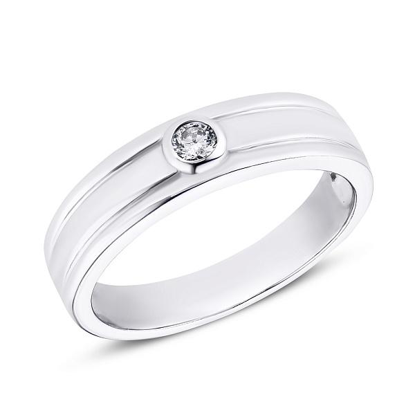 Серебряное кольцо с фианитом (арт. 7501/3805) – изображение 1
