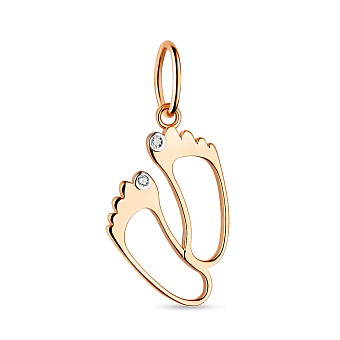 Фото Золотий кулон з фіанітами (арт. 424003)