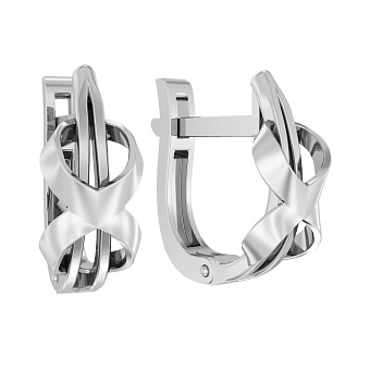 Фото Золотые серьги «Бесконечность»  (арт. 116000б)