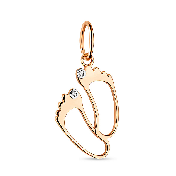 Золотий кулон з фіанітами (арт. 424003) – зображення 1