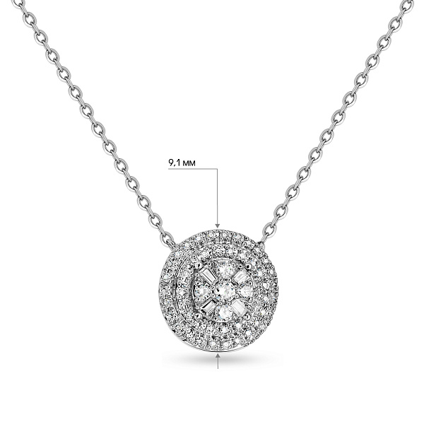 Кольє з білого золота з діамантами (арт. Ц341212015б) – зображення 5