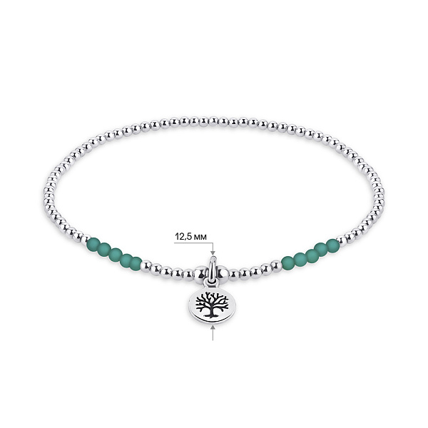 Браслет зі срібла з емаллю (арт. 7509/3942ез) – зображення 2