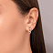 Серьги из красного золота с бриллиантами (арт. С011263010) – изображение 2
