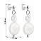Серебряные серьги-пусеты с крупным жемчугом (арт. 7518/6250жб) – изображение 5