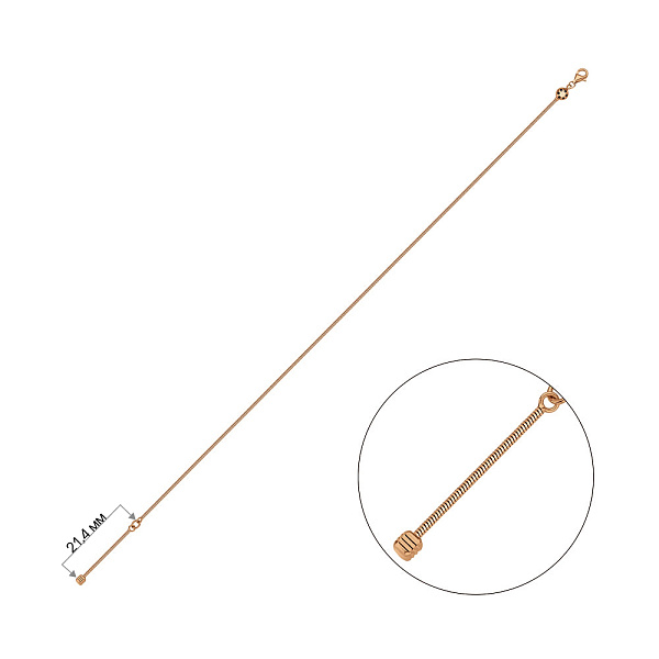 Золотой браслет на ногу с подвесной частью (арт. 326309н) – изображение 4