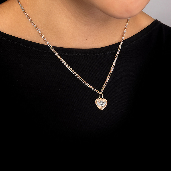 Подвес из красного и белого золота (арт. 440795кба) – изображение 3