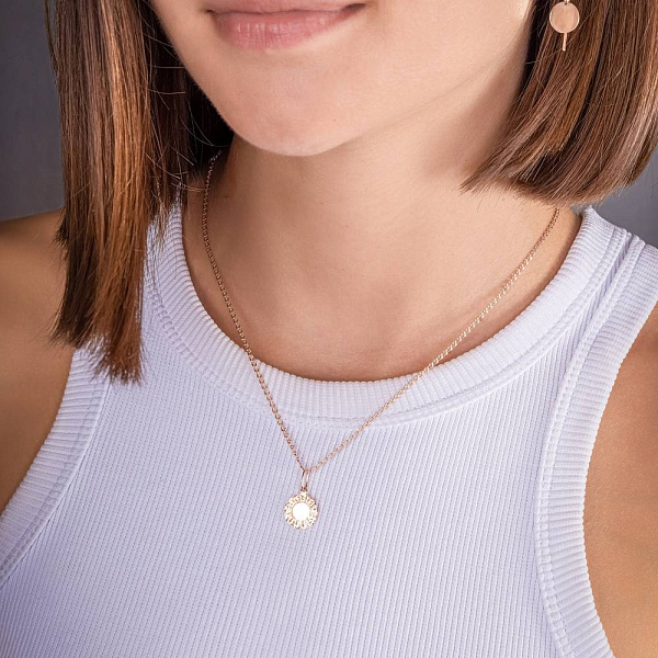 Золотой подвес с алмазной гранью (арт. 440883а) – изображение 4