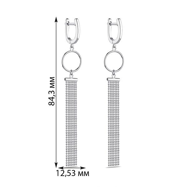Длинные серьги из серебра без камней Trendy Style (арт. 7502/4385) – изображение 2