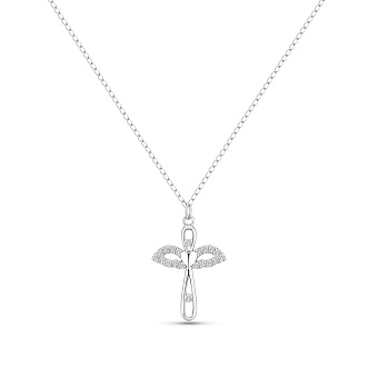 Фото Срібне кольє Янгол з фіанітами (арт. 7507/2431)