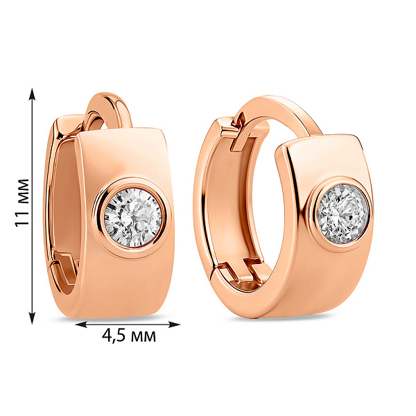 Золоті сережки з діамантами (арт. С011769020) – зображення 5