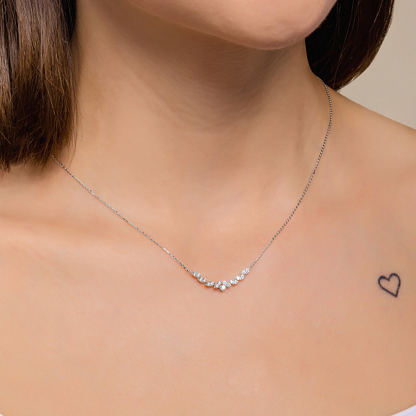 Золоте кольє з діамантами (арт. Ц341564030б) – зображення 3