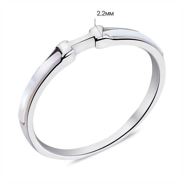 Серебряное кольцо с перламутром (арт. 7501/6838п) – изображение 2