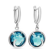 Серьги из белого золота с кварцем (арт. 110378ПбсГ)