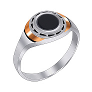 Срібна печатка з оніксом (арт. 7206/593о)