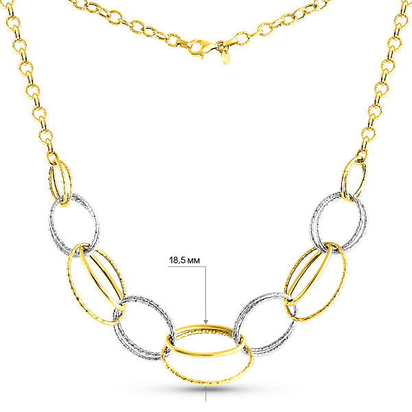 Колье Francelli из комбинированного золота (арт. 352486жб) – изображение 6